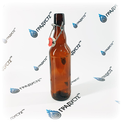 Бутылка с бугельной пробкой, 0,5 л (темная)