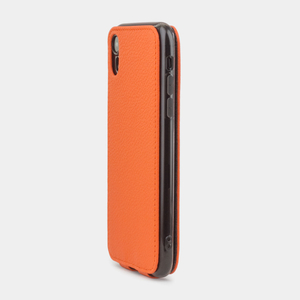 Чехол для iPhone XR из натуральной кожи теленка, оранжевого цвета