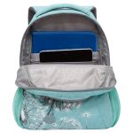 Рюкзак Grizzly, 31*42*18см, 2 отделения, 3 кармана, анатомическая спинка, мятный