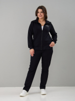 Костюм с брюками КБфп-584/черный-надпись