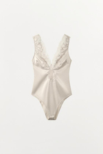 ZW COLLECTION Боди из атласа с кружевом - ZARA