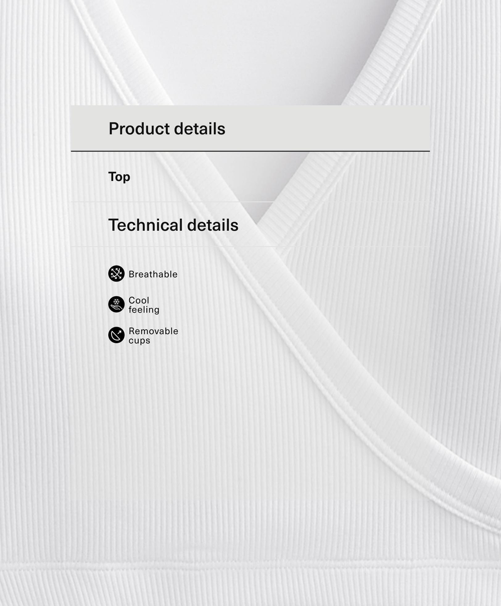 Oysho Топ с перекрестными деталями из смесового модала в рубчик, белый