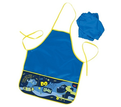 Фартук с рукавами Hatber Skatepark dog, 49х39 см, с двумя карманами, синий, полиэстер, 1 шт