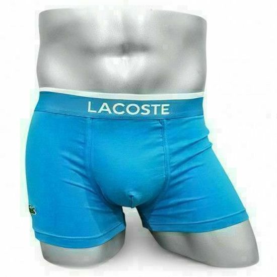 Мужские трусы боксеры голубые Lacoste Underwear