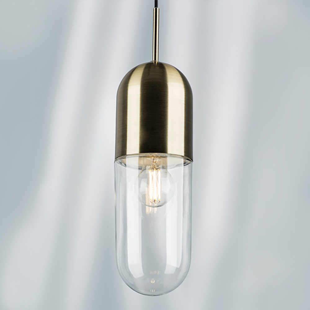 690011 Подвес RAMO 1х40W E27 БРОНЗА/ПРОЗРАЧНЫЙ