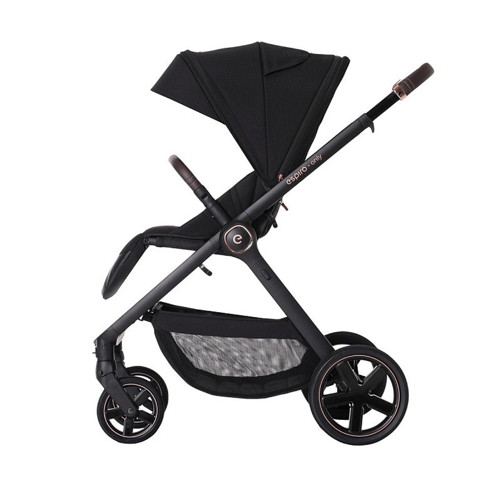 Детская коляска 3 в 1 Espiro Only 2025 и автокресло Pi Begie 410 stylish black / Бежевый (Beige 109)