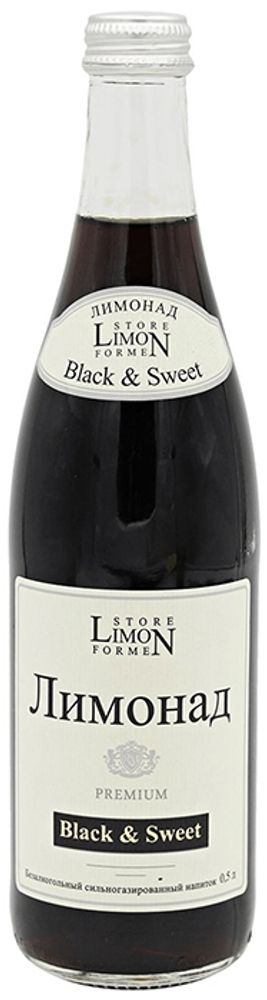 Газированный Напиток Блэк энд Свит Премиум / Black &amp; Sweet Premium 0.5 - стекло