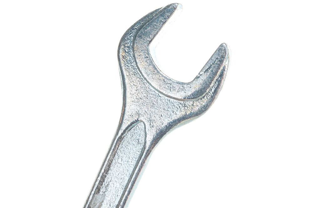 БИБЕР 90608 Ключ гаечный рожковый, кованый, оцинкованный 13х17мм (12/240)