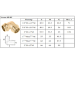 Уголок латун 1" ш. х  1" ш.  ViEiR (50/5шт)