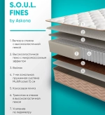 Матрас Askona Soul Fines 90x200х22, средний/жесткий