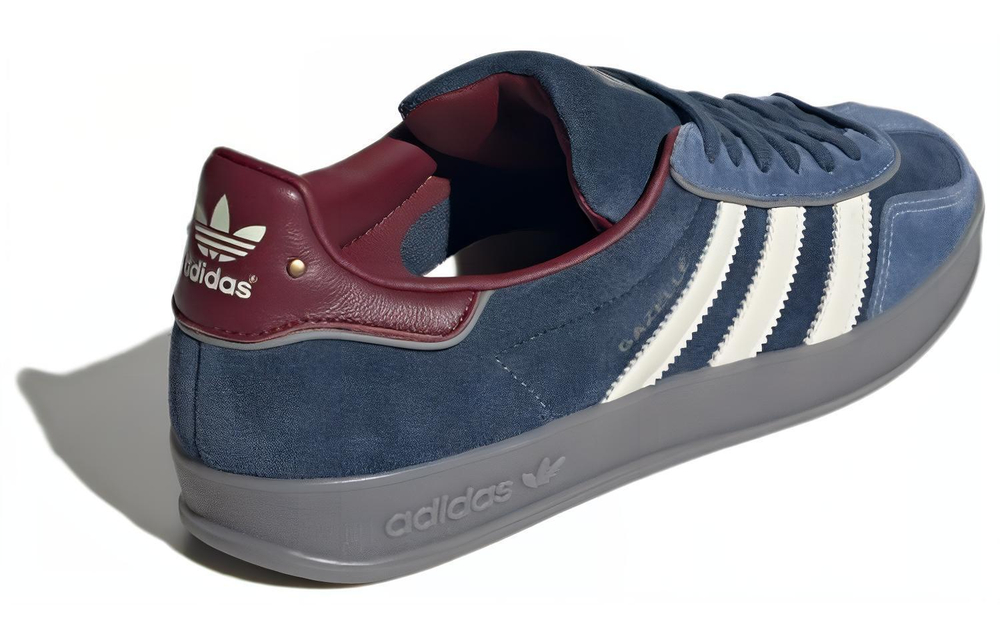 Adidas originals Gazelle Indoor casual, comfortable, wear-resistant, lightweight, low-top sneakers for men and women with the same navy blue