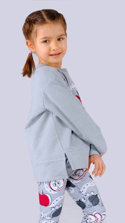 Свитшот трикотажный для девочки 4-8 лет Fleur de Vie