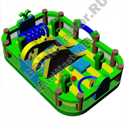 Коммерческий надувной батут "Водопад в джунглях"