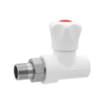 Вентиль полипропиленовый прямой 25 мм × 3/4″ наружная резьба для радиатора