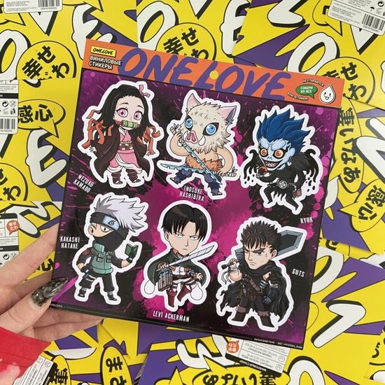 Набор стикеров 189х176мм "Герои Аниме"