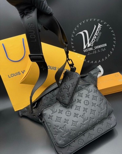 Сумка Louis Vuitton Trio Monogram Shadow Black