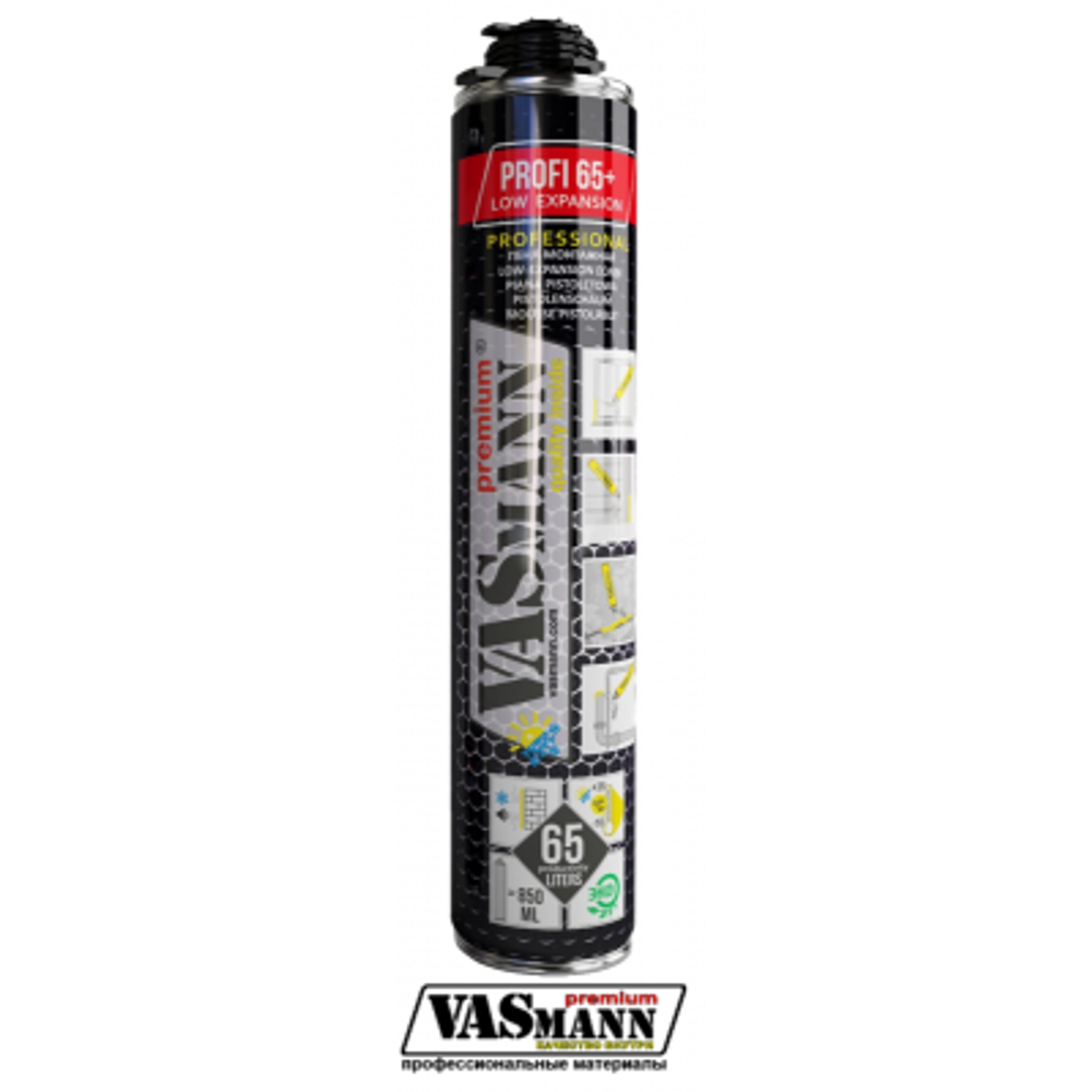 Пена монтажная профессиональная VASmann arctic 65+ всесезонная