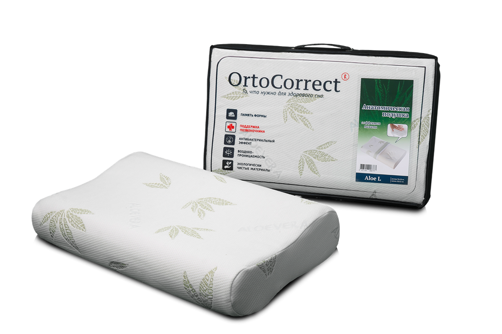 Подушка Classic Aloe Vera XL ORTOCORRECT 58х38х10/14