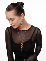 Серьги "Gess mini lazurite" Gold