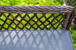 "Доппио" обеденная группа плетеная, цвет коричневый