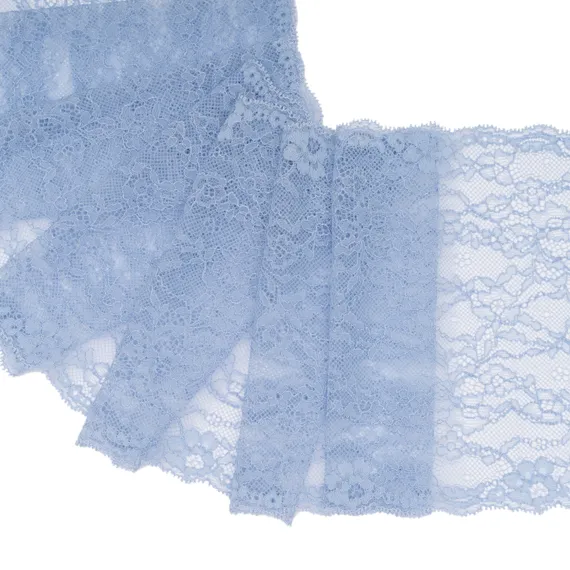 Кружево эластичное голубо-лиловое 20 см, Китай