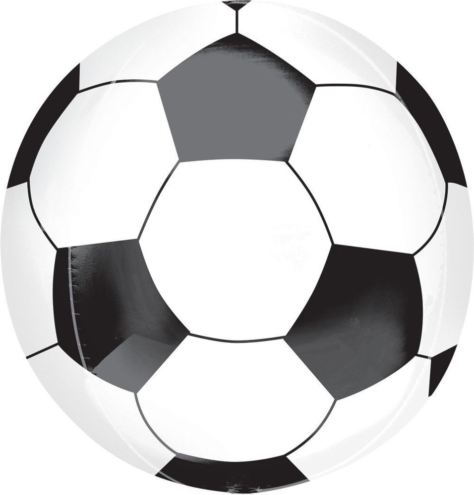 Шар 3D &quot;Сфера Футбольный мяч черный&quot; 41 см