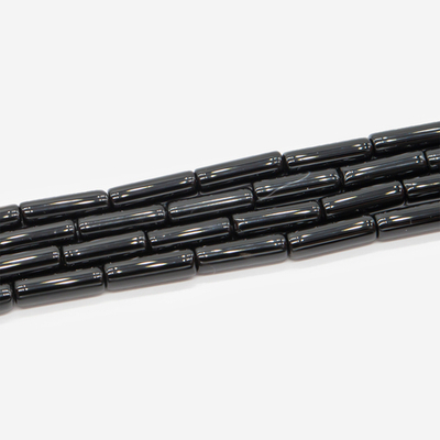 тр-13 Трубочки агат черный 13*4мм, 38см (29шт)