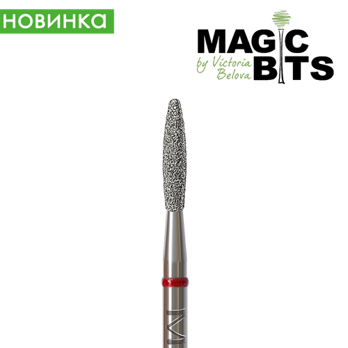 Magic Bits фреза пламя круглое 21 красная насечка
