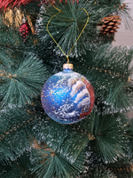 Шар стеклянный "Спас на крови",  ручная роспись