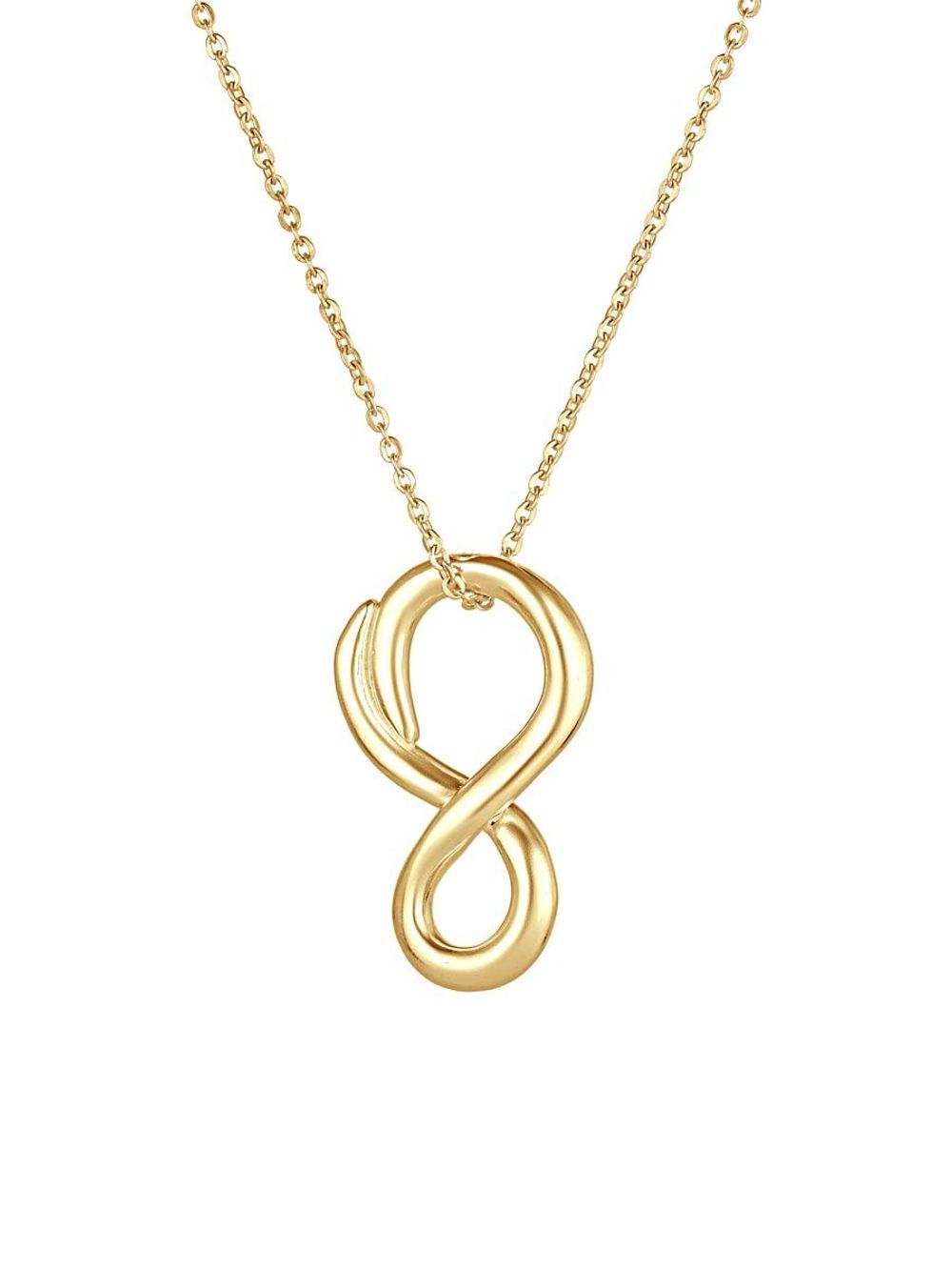 Колье Восьмерка на шнурке, позолота