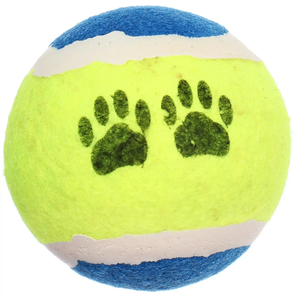 Мяч тенисный для активных игр «Счастливый хвост!», цвет синий/салатовый, d-6см