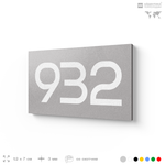 Номер на дверь 932, табличка на дверь для офиса, квартиры, кабинета, аудитории, склада, серая 120х70 мм, Айдентика Технолоджи