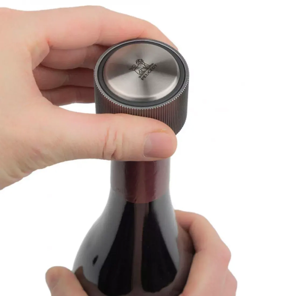 Штопор электрический 21см и обрезатель фольги Peugeot Line Reverse серебристый в подарочной упаковке