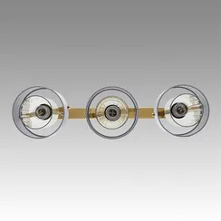 6592/3A MODERNI LN25 323 латунь/серый, металл/текстиль, стекло Подвес E14 3*40W 220V JANE