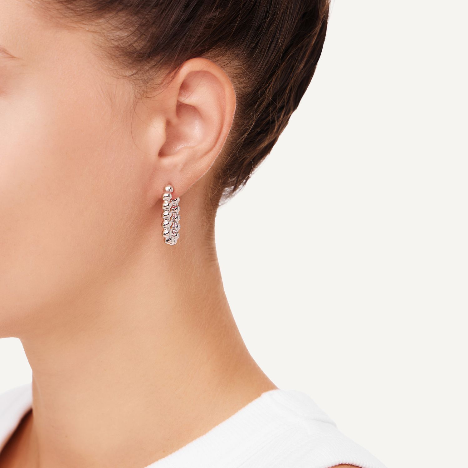 Серьги Simple Beads Earrings – Silver