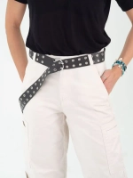 Ремень женский с двумя рядами люверсов