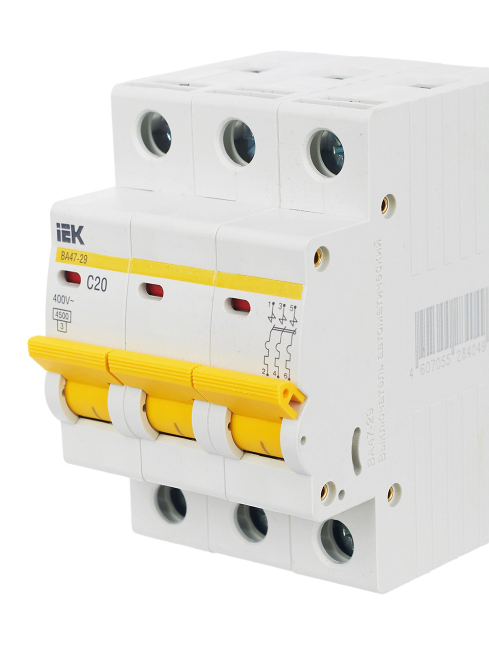 KARAT Автоматический выключатель ВА47-29 3P C 20А 4,5кА IEK