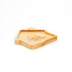 Деревянная менажница из кедра для подачи блюд и закусок с гравировкой "Home, sweet home!"