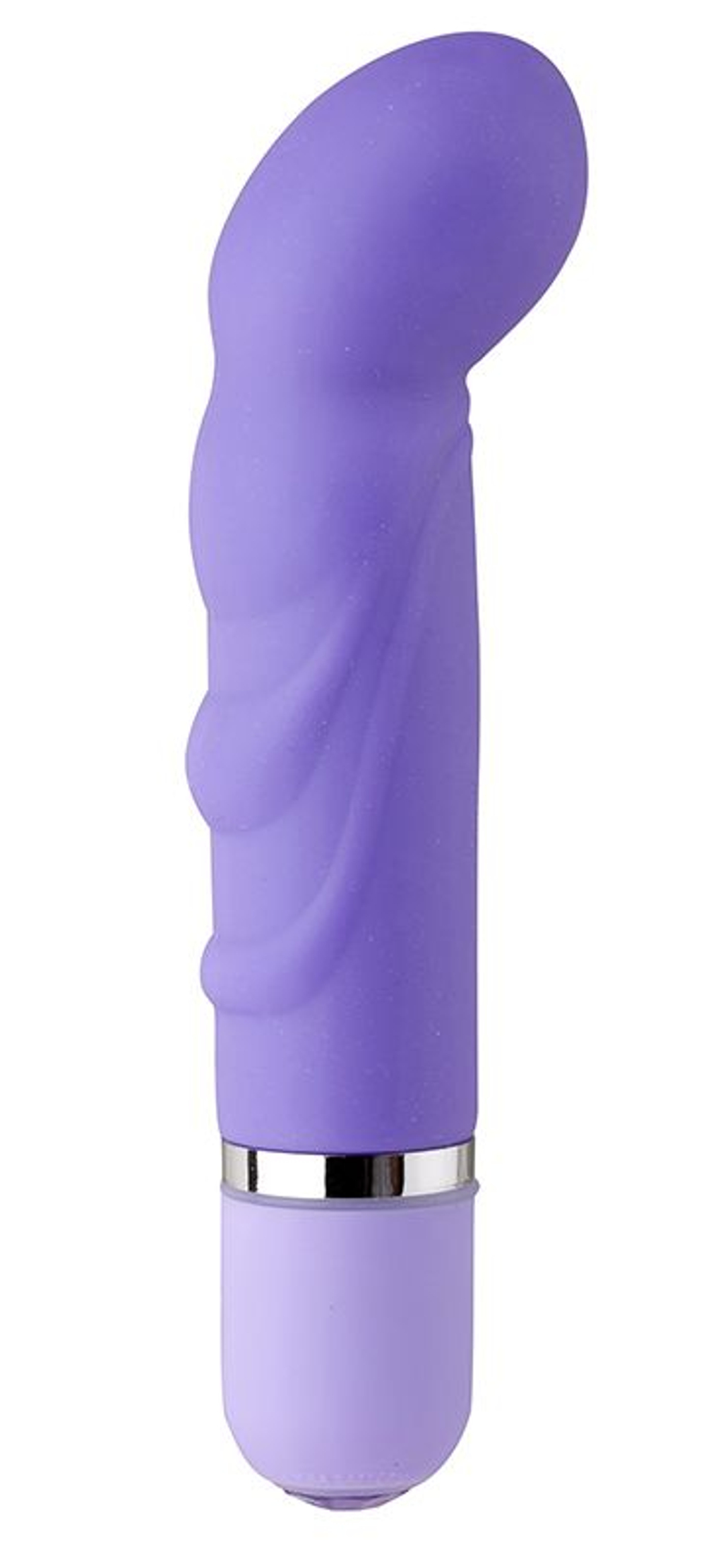 Фиолетовый мини-вибратор с загнутым кончиком NEON VIBE ROCKER PURPLE - 10,2 см. (Цвет: фиолетовый)