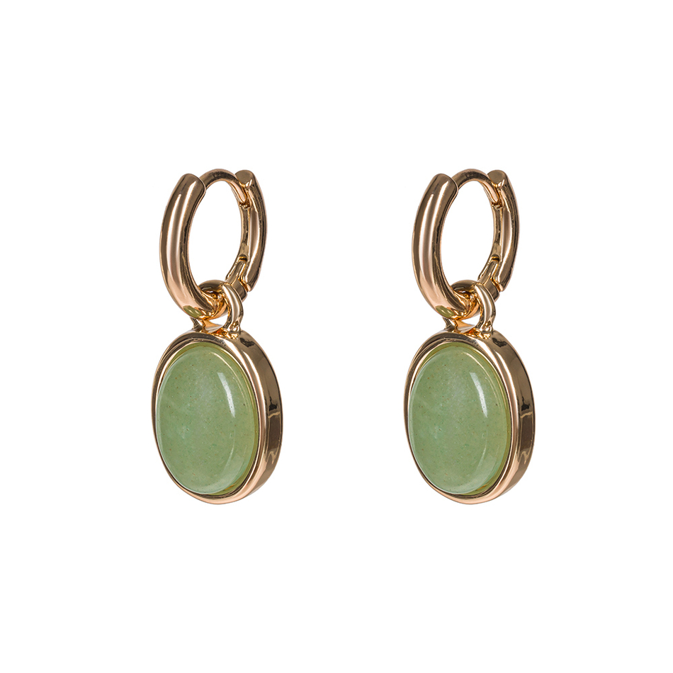 Серьги Fiore Luna GREEN AVENTURINE LE1204 G/G