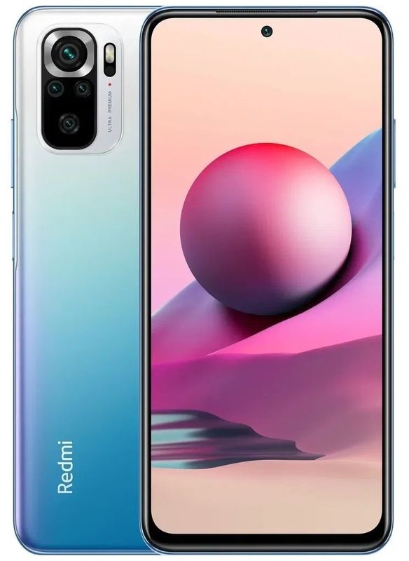 Смартфон Xiaomi Redmi Note 10S NFC 6/64Gb (Ocean blue) Синий  Ростест Оф. Гарантия