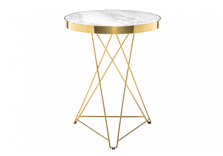 Стол деревянный Woodville Milena white, gold