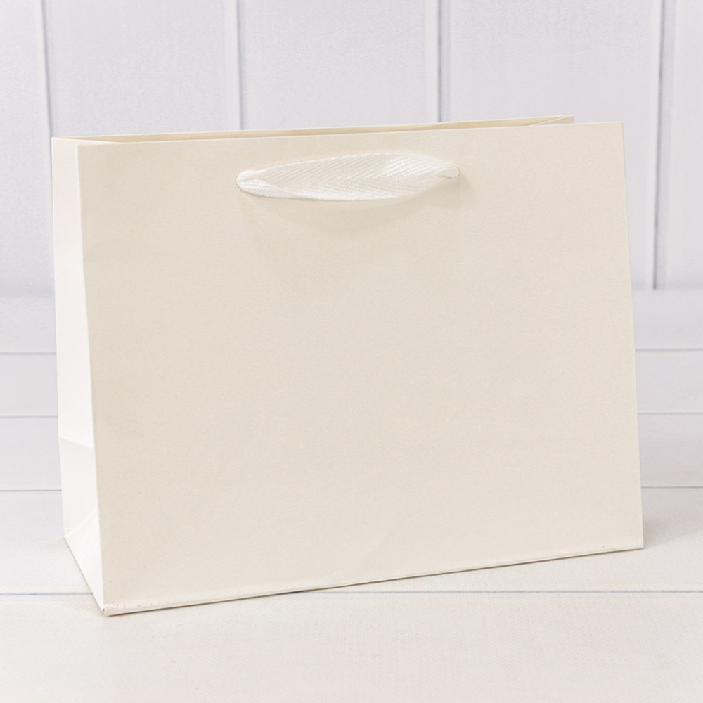 Пакет подарочный 23х18х10см (Белый, Крафт)