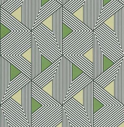 обои зеленые с геометрией WIL502