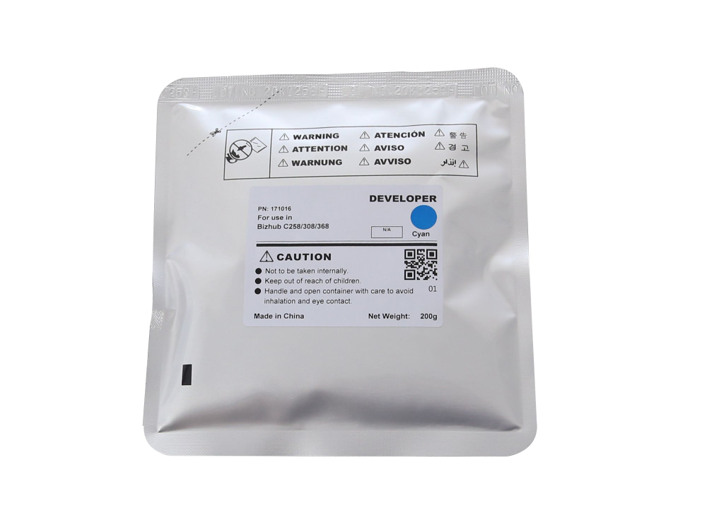 Девелопер для KONICA MINOLTA Bizhub C258/C308/C368 (CET) Cyan, 200г, 600000 стр., CET171016