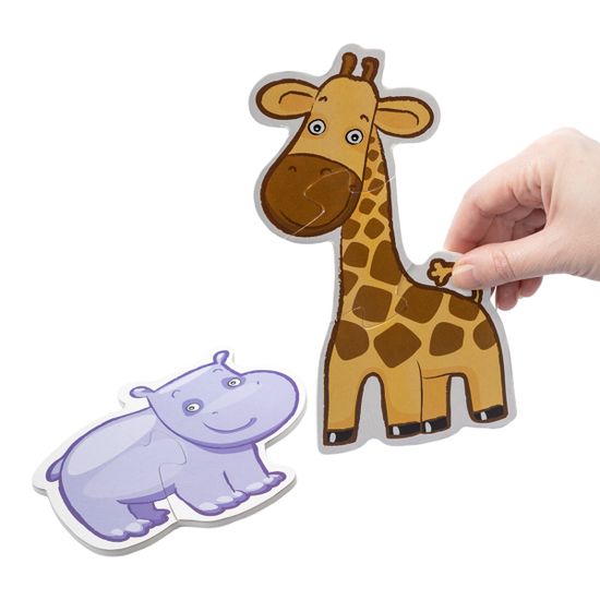 Пазлы-контуры "Африканские животные" 6 фигурок Baby Toys (мягкие)