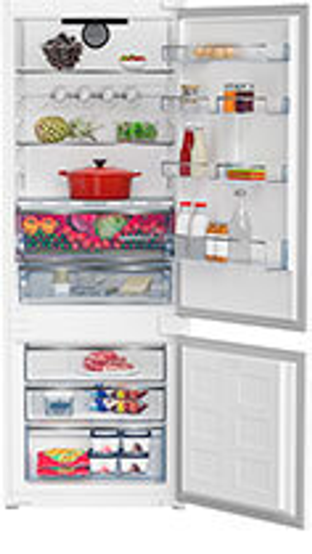 Встраиваемый двухкамерный холодильник Beko BCNE400I35ZS