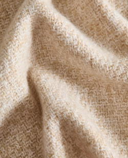 Zara Home - Плед с бахромой, светло-бежевый, 140x190 см