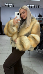 Шуба - кроп из лисы GOLDEN FOX 45см