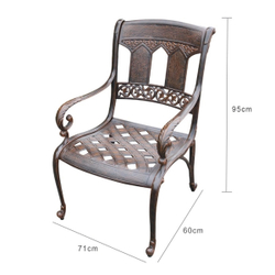 Стол из литого алюминия САНДАЛОВОЕ ДЕРЕВО «SANDALWOOD» 110х210